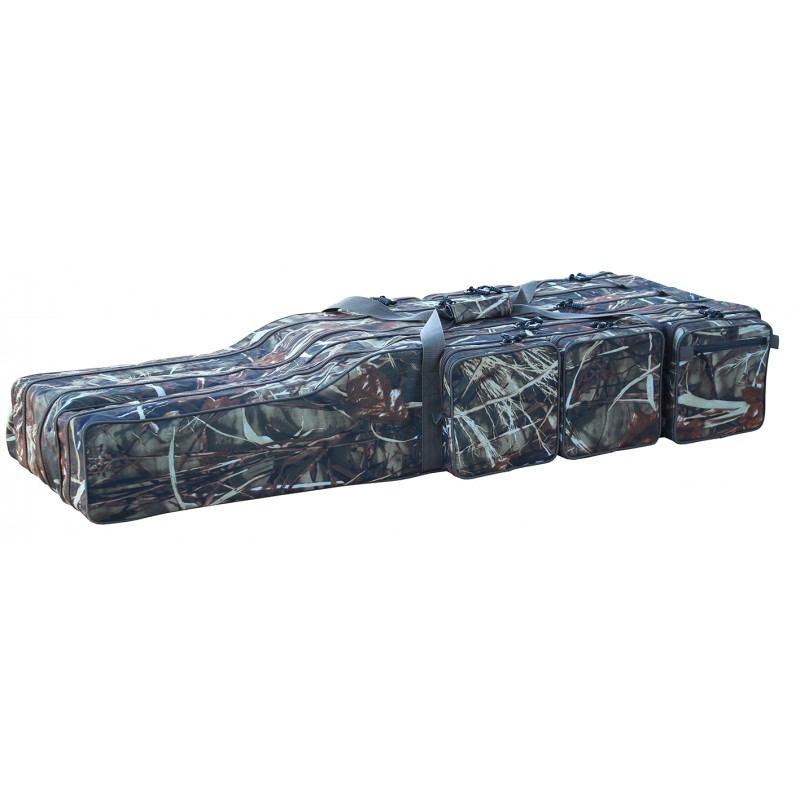 SURETTI Obal na pruty tříkomorový CAMO 125cm