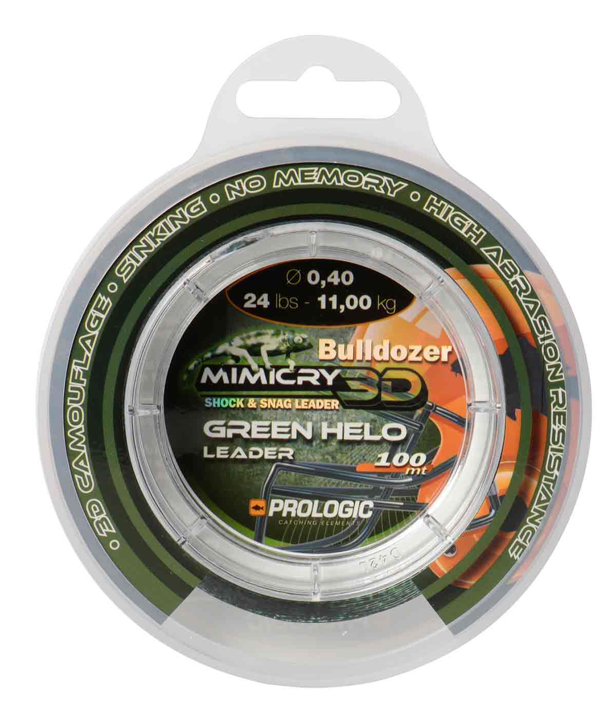 PROLOGIC Šokový vlasec Mimicry Green Helo Leader 100m 0,50mm