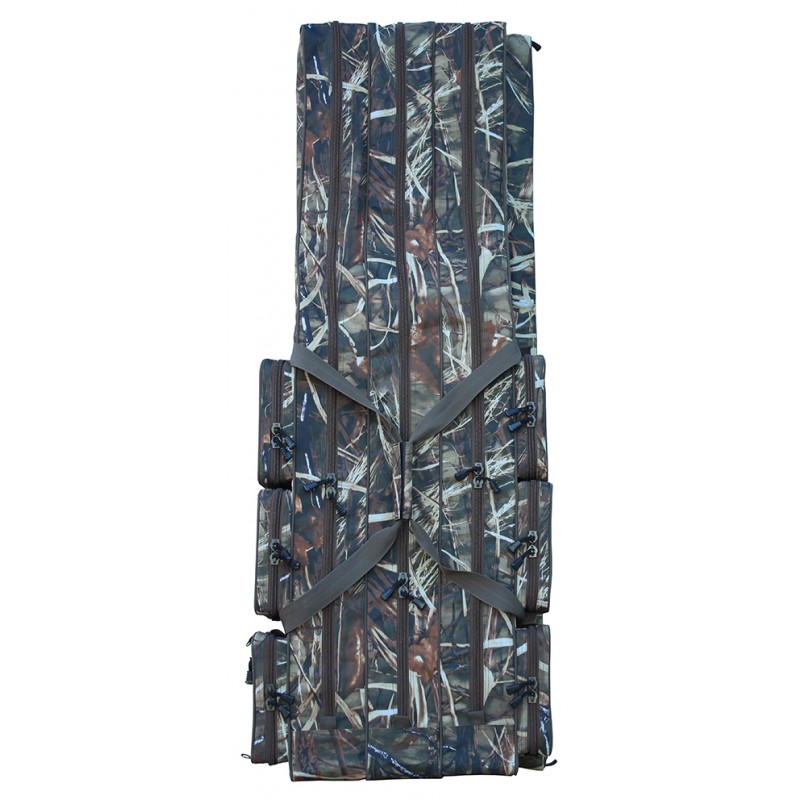 SURETTI Obal na pruty tříkomorový CAMO 145cm