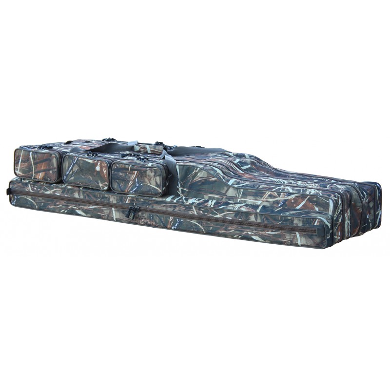 SURETTI Obal na pruty tříkomorový CAMO 165cm