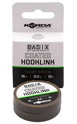KORDA Šňůrka Basix Coated Hooklink 25lb 10m