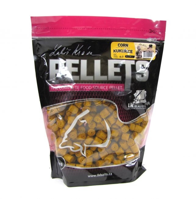 LK BAITS Kukuřičné pelety Corn Pellet 1kg 12mm