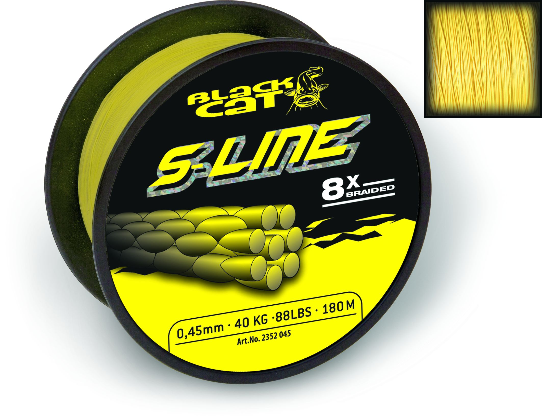BLACK CAT Pletená šňůra S-Line 0,55mm 300m 70kg