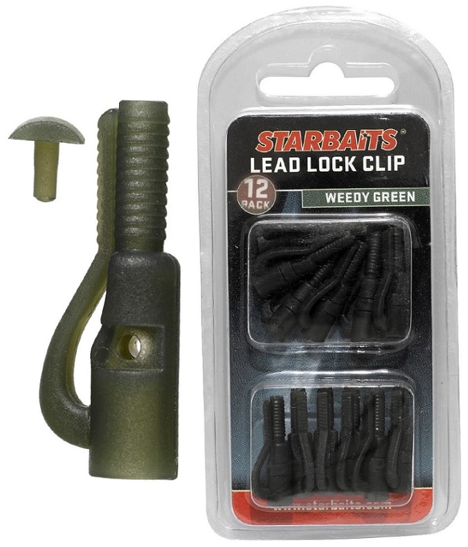 STARBAITS Závěsky na olovo Lead Lock Clip Weedy Green