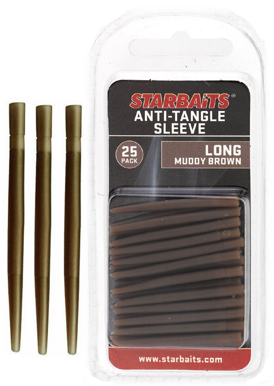 STARBAITS Převleky proti zamotání Anti-Tangle Sleeve Long Muddy Brown 25ks