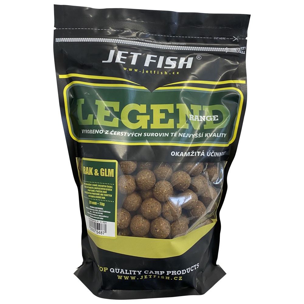 JET FISH Boilie Legend Range Rak & GLM 250gr 20mm