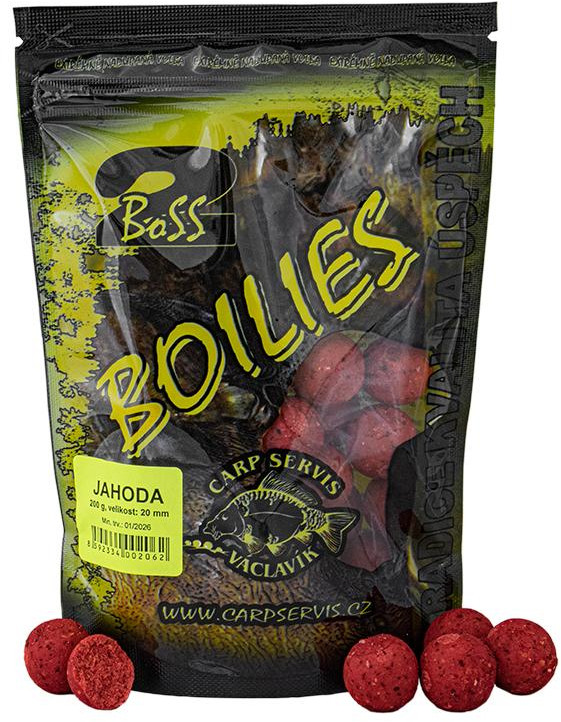CARP SERVIS VÁCLAVÍK Boilies Boss2 Jahoda 200g 20mm