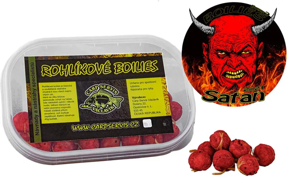 CARP SERVIS VÁCLAVÍK Rohlíkové boilies Satan 40g