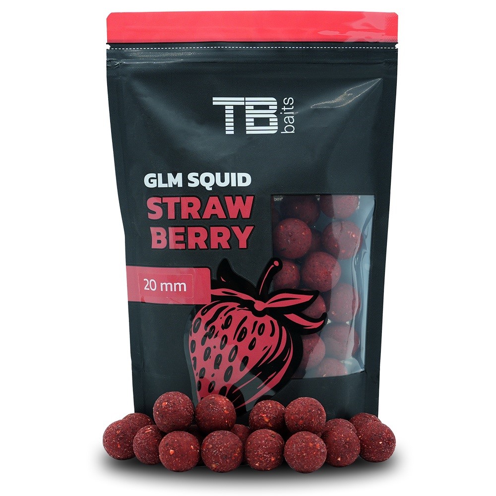 TB BAITS Boilie GLM Squid Strawberry 250g 20mm
