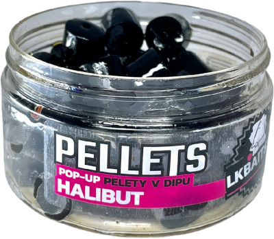 LK BAITS Pop-up pelety v dipu Halibut 40g 12mm