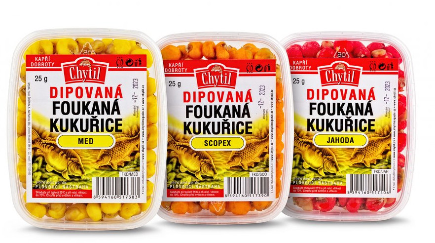 CHYTIL Dipovaná foukaná kukuřice Med 25g