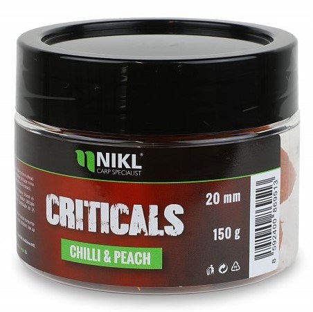 NIKL Criticals boilie Chilli & Peach 150g 20mm