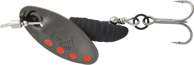 SAVAGE GEAR Třpytka Grub Spinner Black Red Black #0 2,2g