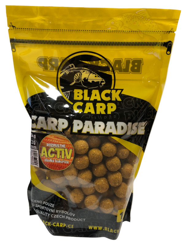 BLACK CARP Activ Boilies Sladká kukuřice 20mm 5kg