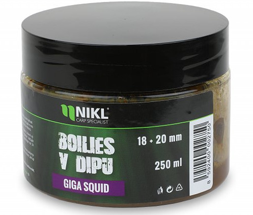 NIKL Boilies v dipu Giga Squid 250g 24mm