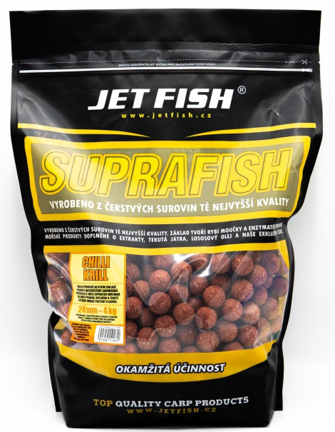 JET FISH Boilie SupraFish Chilli Krill 4kg 24mm
