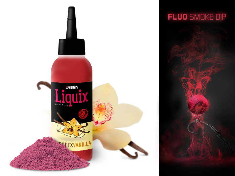 DELPHIN Fluo dip D SNAX LiquiX 100ml Scopex - Vanilka