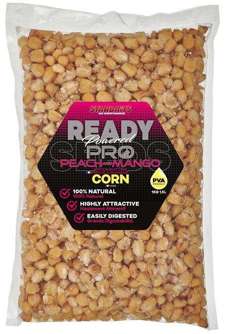 STARBAITS Kukuřice Ready Seeds Pro Peach Mango 1kg