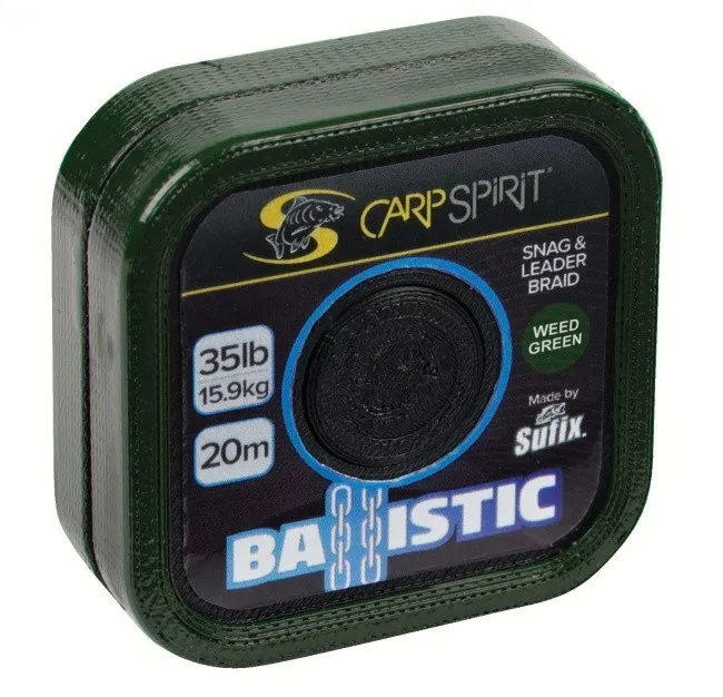 CARP SPIRIT Návazcová šňůra Ballistic Camo Green 20m 25lb