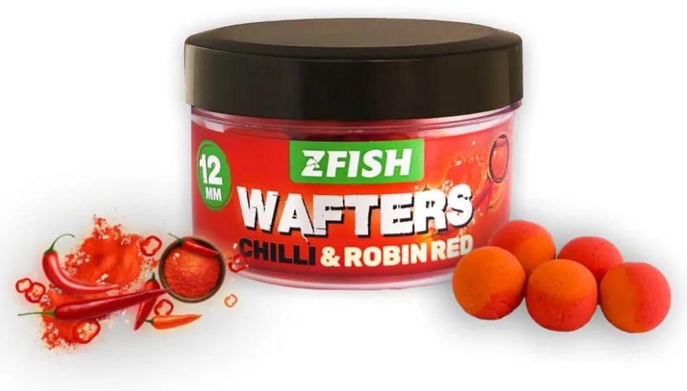 ZFISH Vyvážené boilies Balanced Wafters Chilli-Robin Red 20g 12mm