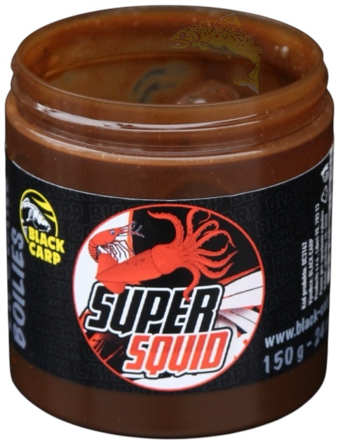 BLACK CARP Dipované boilies Super Squid 150g 24mm