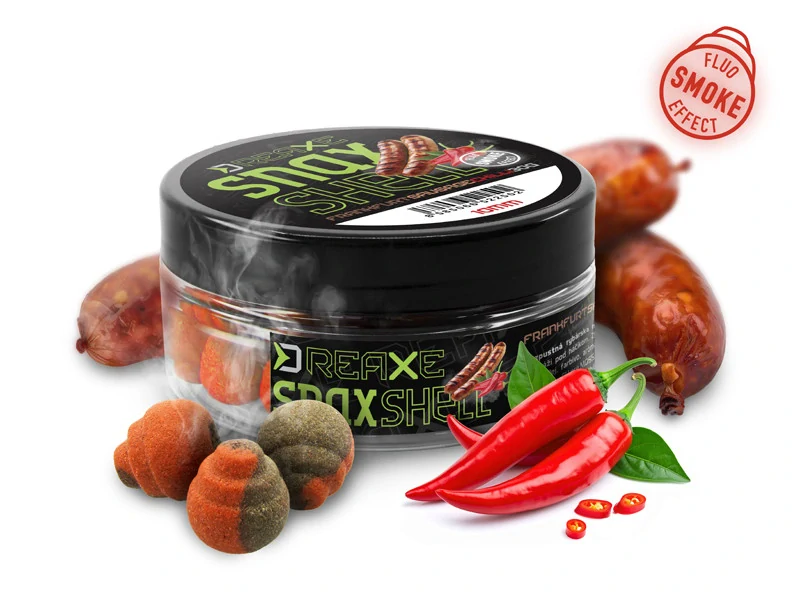DELPHIN Rozpustné wafters D SNAX SHELL Frankfurtská klobása - Chilli 12mm 30g