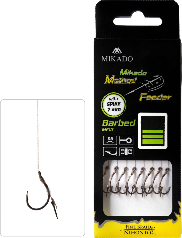 MIKADO Návazec Method Feeder s jehlou a protihrotem MF13 #8 8ks