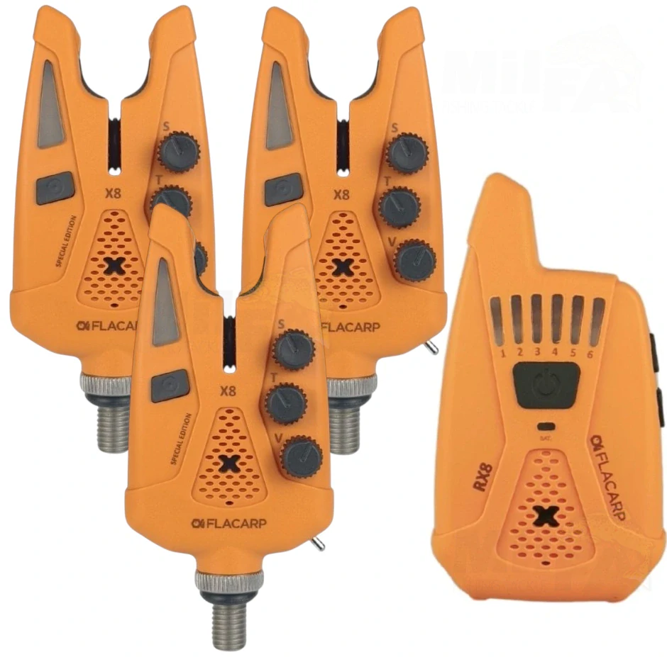 FLACARP Sada signalizátorů 3+1 X8 + RX8 Oranžová