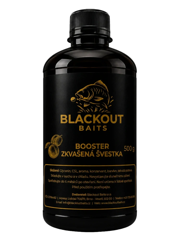 BLACKOUT BAITS Booster Zkvašená švestka 500ml