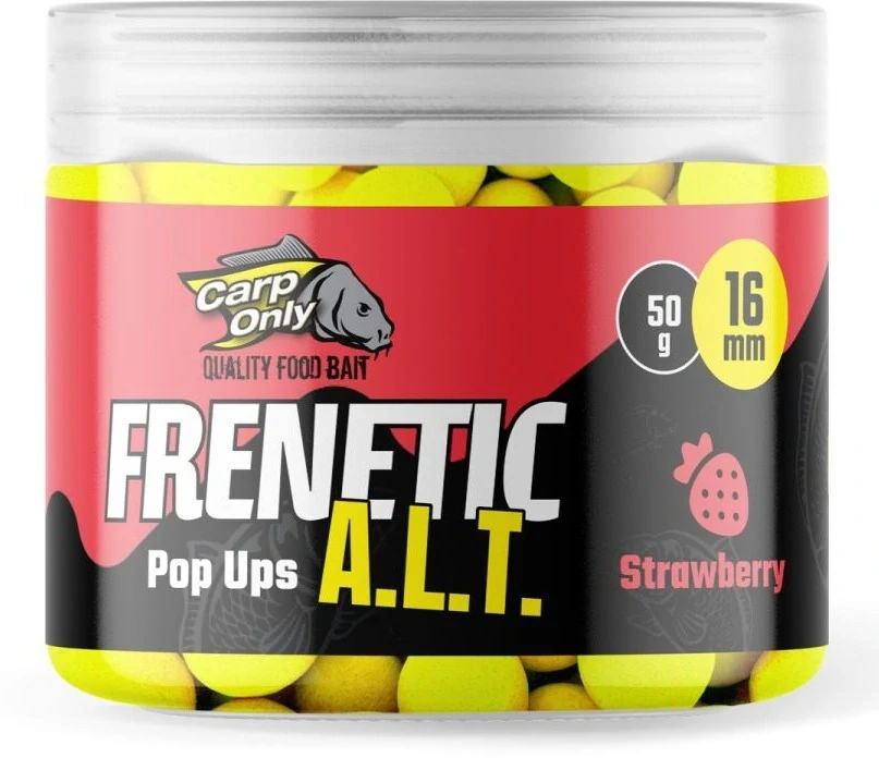 CARP ONLY Plovoucí boilies Frenetic A.L.T. Hi-Visual Pop Ups Strawberry 16mm 50g