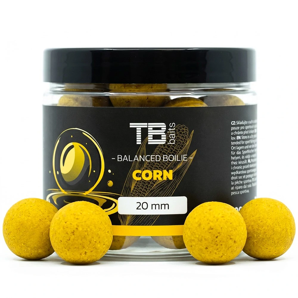 TB Baits Vyvážené Boilie Balanced + Atraktor Corn 100g 24mm