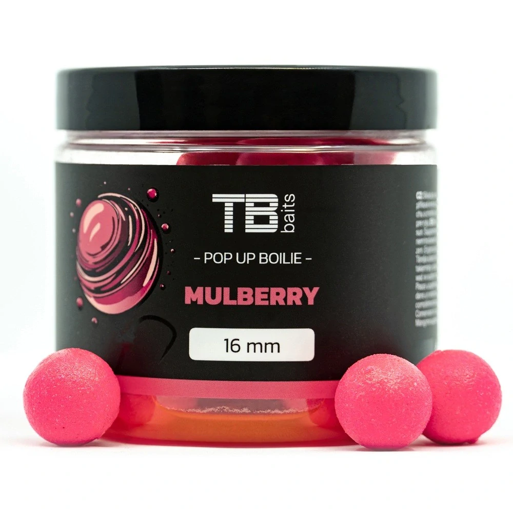 TB BAITS Plovoucí boilie Pop-Up Mulberry + NHDC 65g 12mm