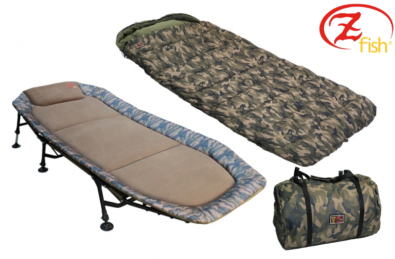 ZFISH Lehátko + spací pytel Camo Set