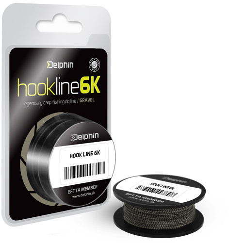 DELPHIN Návazová šňůrka HOOKLINE 6K 20m 35lbs gravel