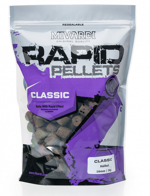 MIVARDI Pelety Rapid Classic Halibut 1kg 20mm
