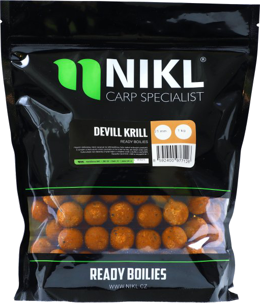 NIKL Hotové boilies Devill Krill 1kg 20mm