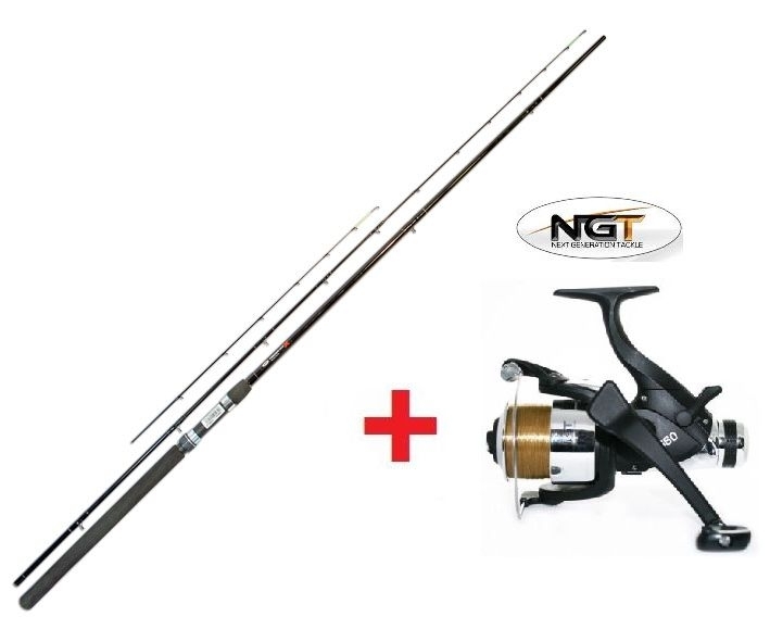 AP Prut Feeder Max Medium 300cm 75g 2-díl + AP Naviják Carp Runner MAX40
