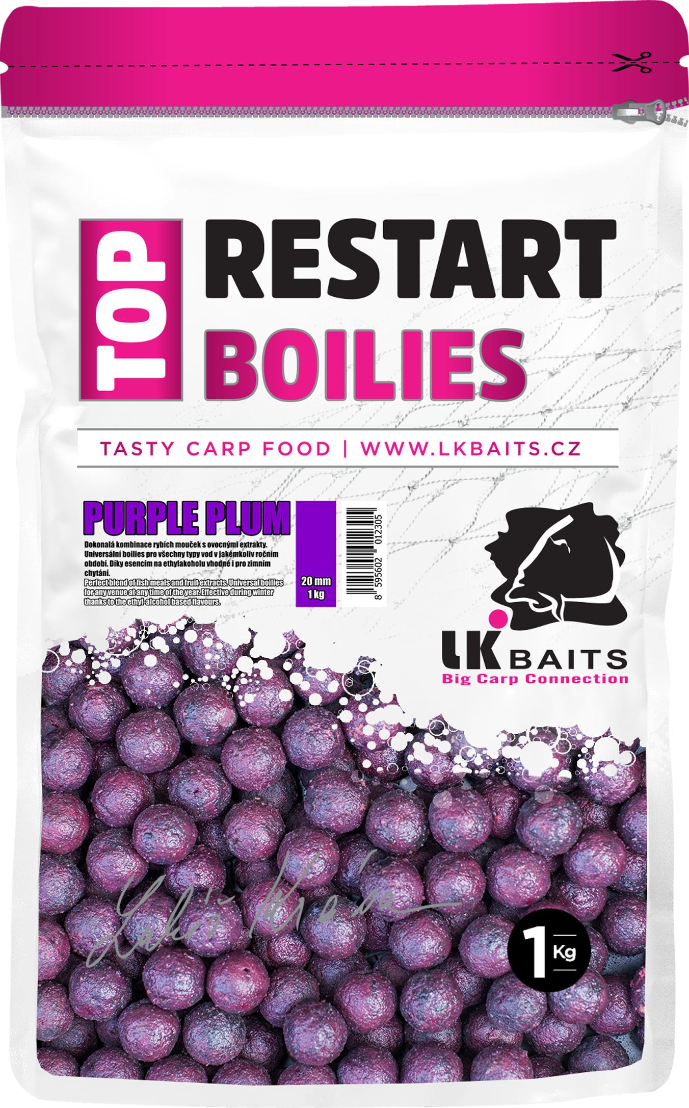 LK BAITS Boilies Top ReStart Purple Plum 250gr 18mm