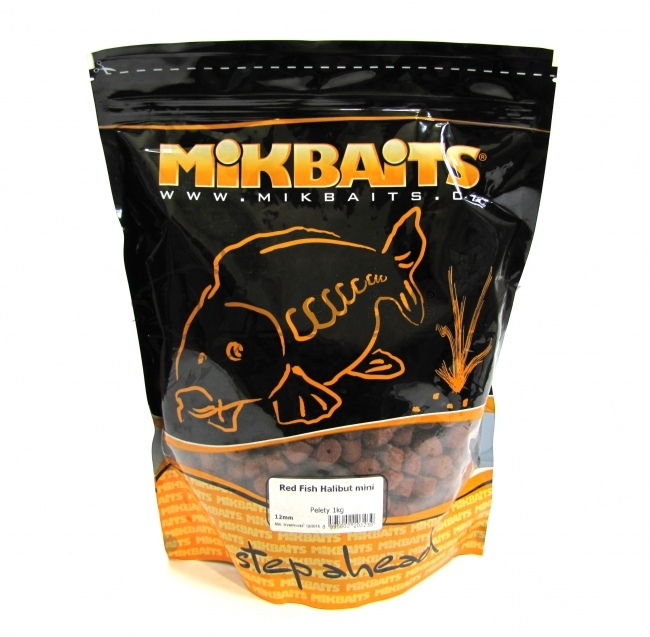 MIKBAITS Pelety Red Fish Halibut Medium 1kg 14mm