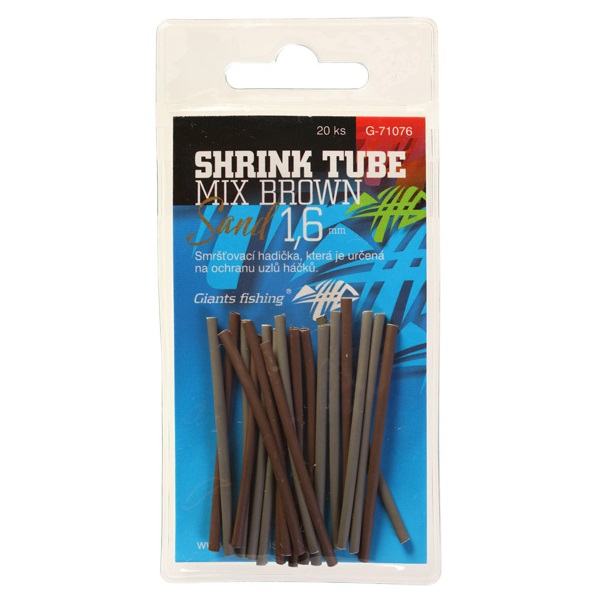 GIANTS FISHING Smršťovací hadička mix barev Shrink Tube Brown-Sand 1,6mm 20ks