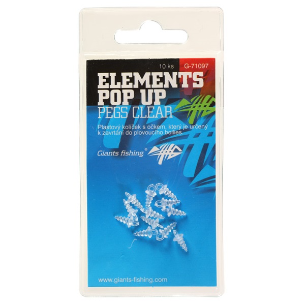 GIANTS FISHING Držák nástrahy Elements Pop Up Pegs Clear