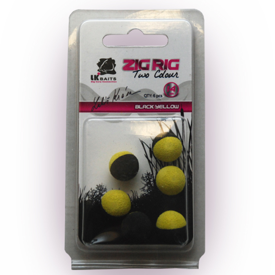 LK BAITS Pěnové plovoucí boilies Zig Rig Pop-up 14mm Yellow/Black