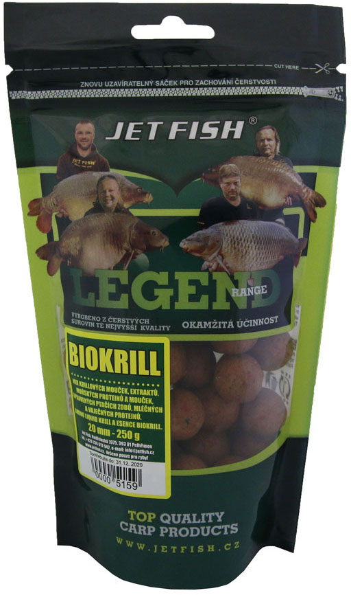 JET FISH Boilie Legend Range Biokrill 250gr 20mm