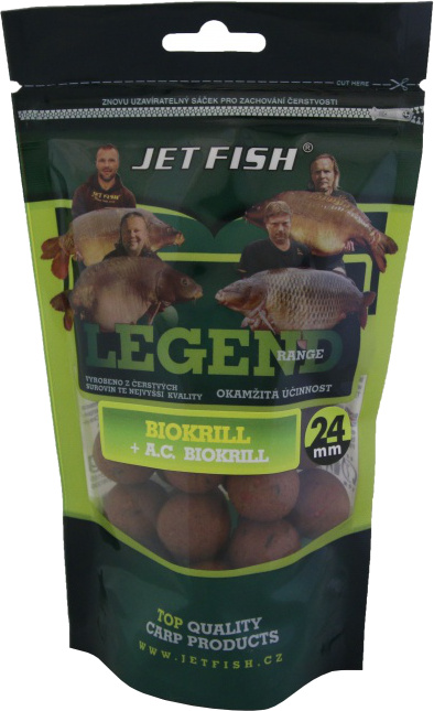 JET FISH Boilie Legend Range Biokrill 250gr 24mm