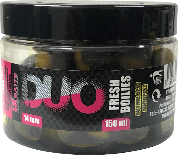 LK BAITS Boilies DUO X-Tra Fresh NUTRIC ACID & PINEAPPLE 150ml 14mm