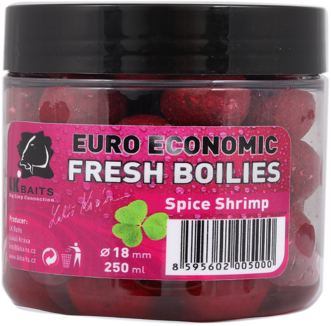LK BAITS Fresh Boilies Economic Spice Shrimp 250ml 18mm