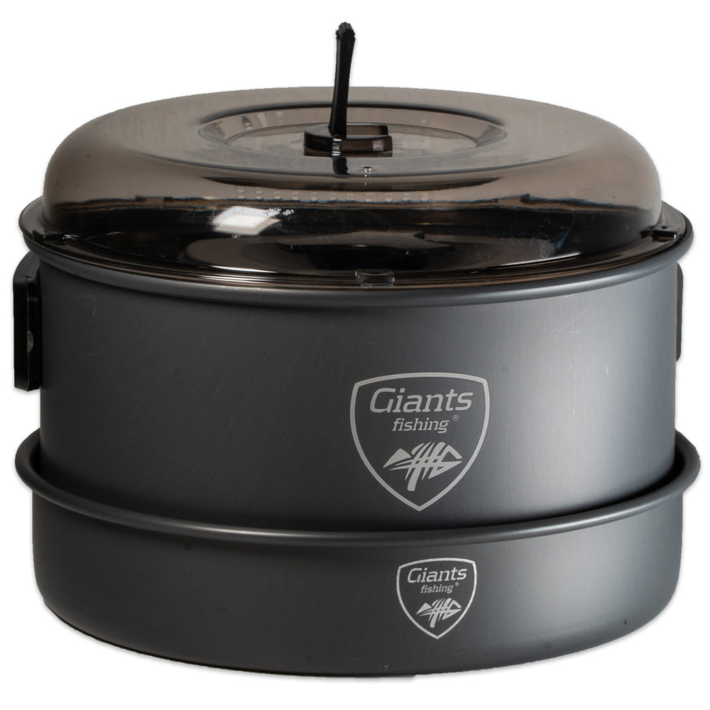 GIANTS FISHING Sada nádobí s konvičkou 3 Piece Pan & Kettle Set