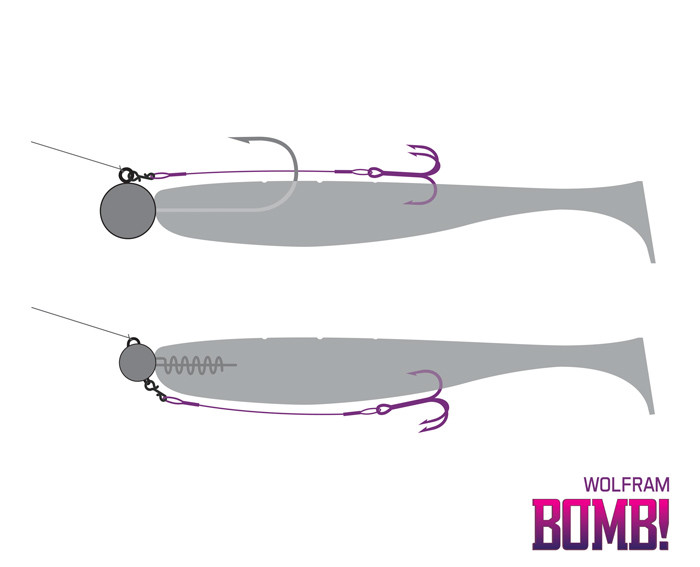 DELPHIN BOMB! Twisto RIGS Wolfram 3ks #6 8cm
