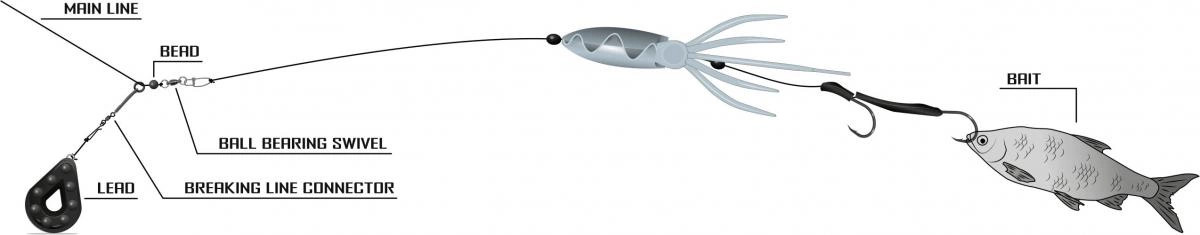 BLACK CAT Podvodní splávek Calamar U-Float Natural 20g