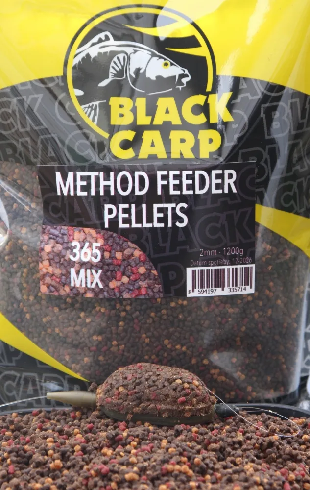BLACK CARP Method Feeder Pellets 365 Mix 1200g